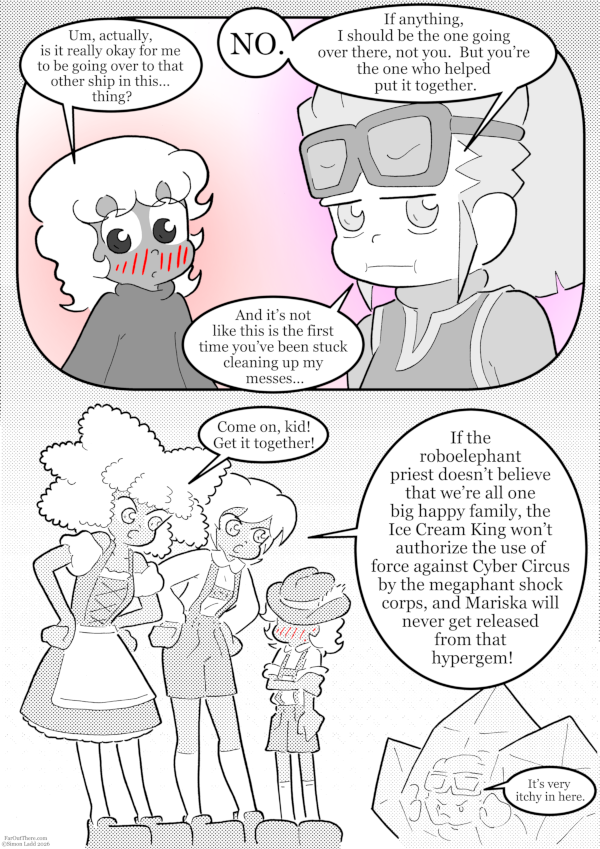 I thought that using some layers of screentone instead of normal shading would make the editing quicker... NOT WHEN YA FILL THE PANEL FULL OF CHARACTERS WITH DARK SKIN, YA DUMDUM!